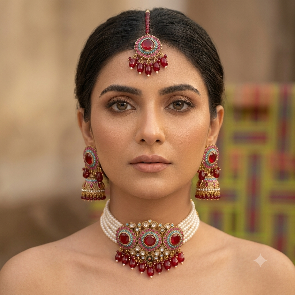 Ruby Royale Bridal Set