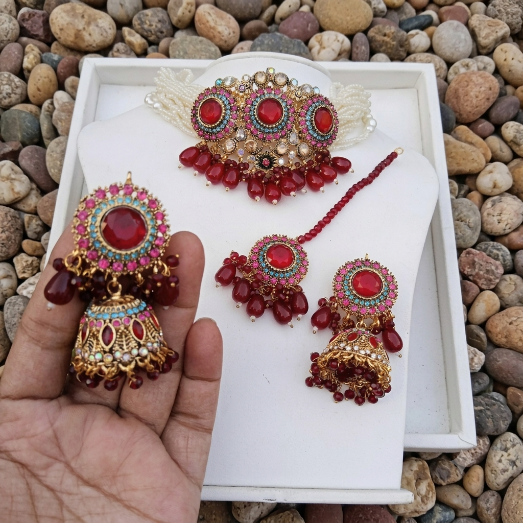 Ruby Royale Bridal Set