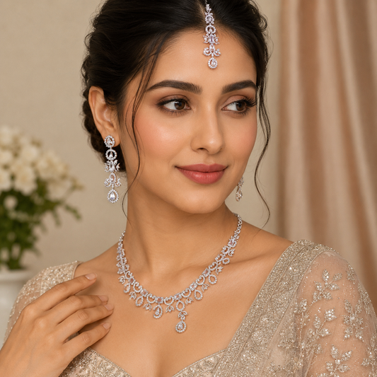 Fairy set zircons silver plated