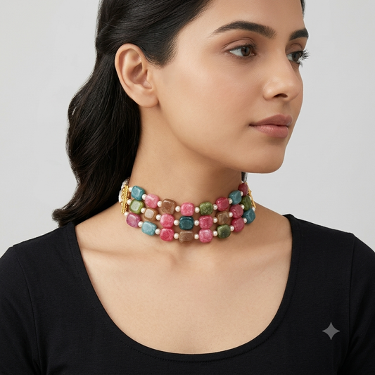 Semi Precious Stones Choker