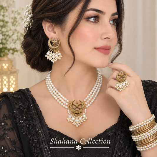 Zeenat Chand Pearls Set