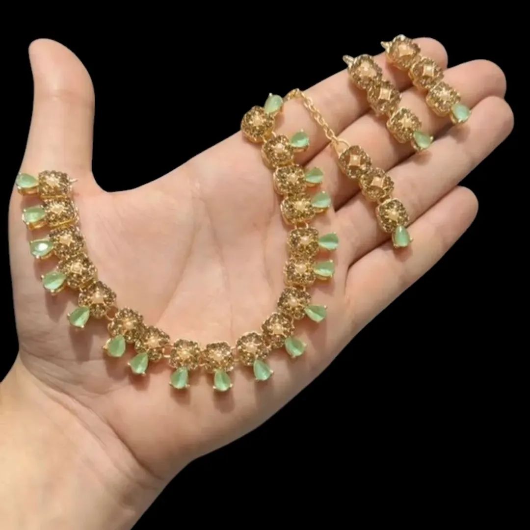 Colorful Zircon Necklace Set