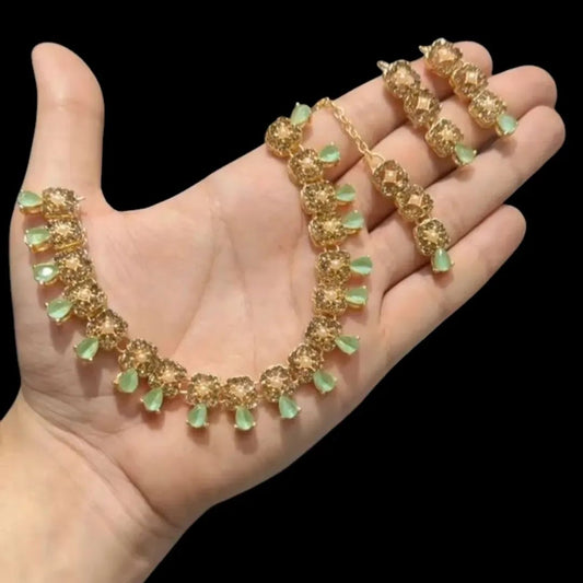 Colorful Zircon Necklace Set