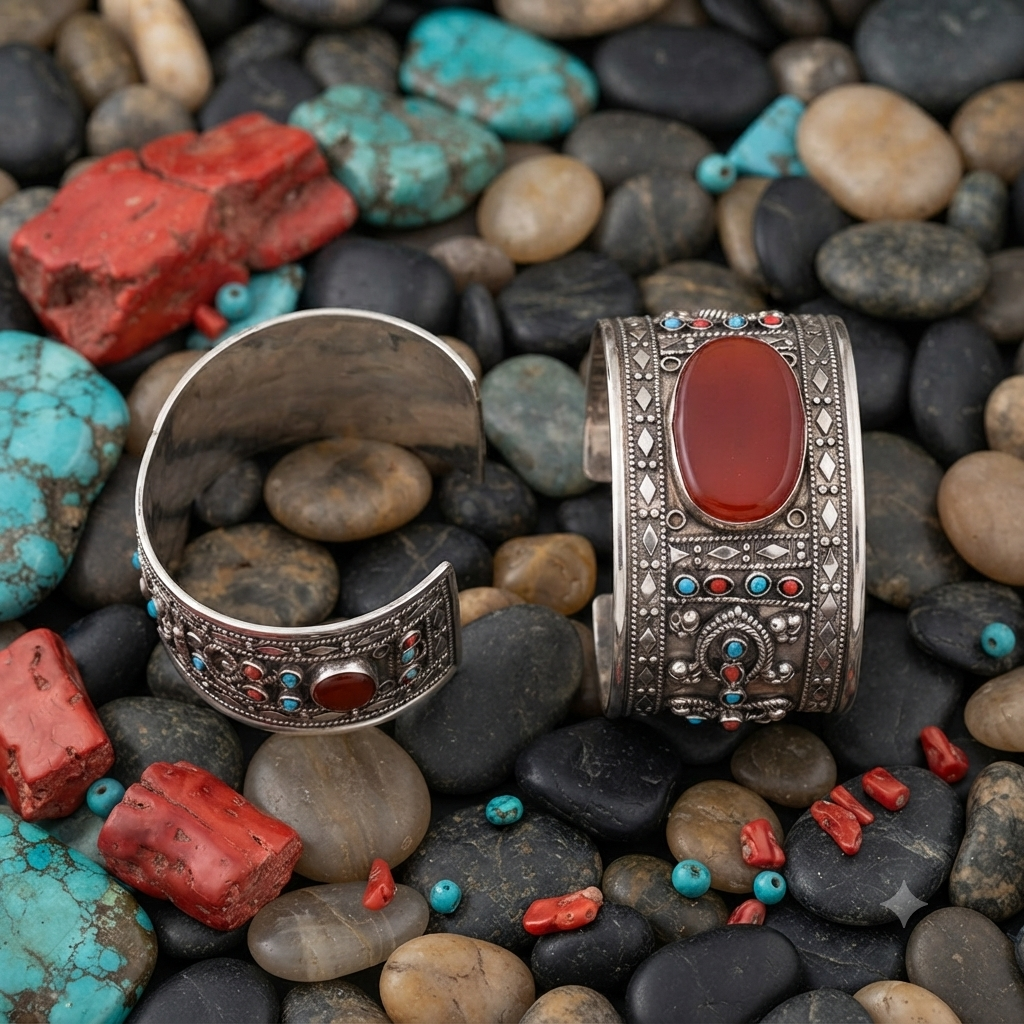 Cocoa Aqeeq Cuff pair
