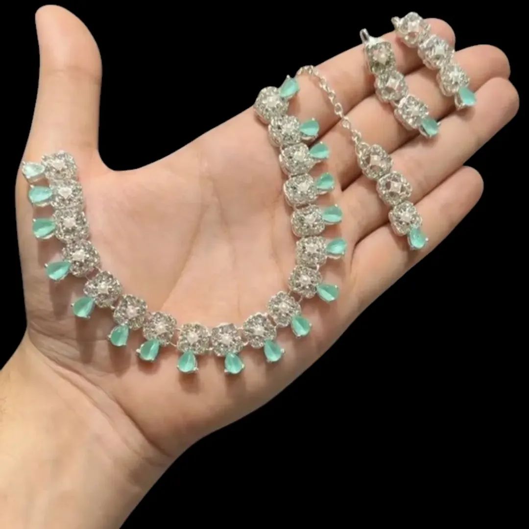 Colorful Zircon Necklace Set