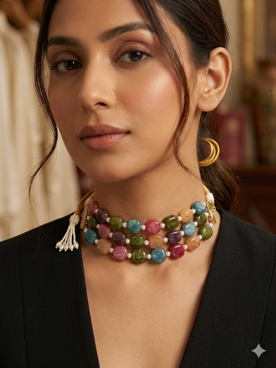 Semi Precious Stones Choker