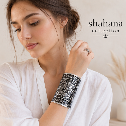 Rivaan Oxidized Hand Cuff pair