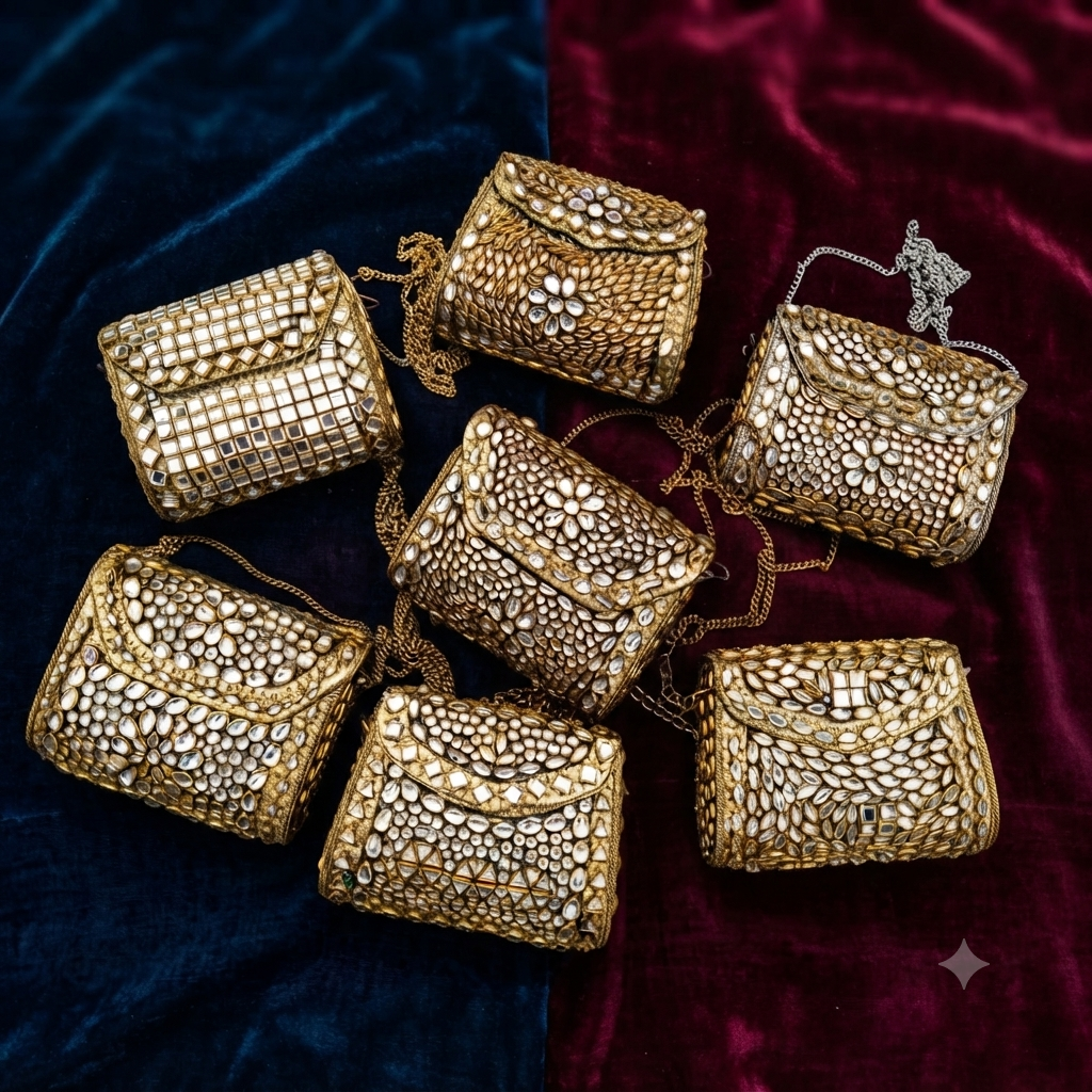 Zarmina Kundan small Clutch