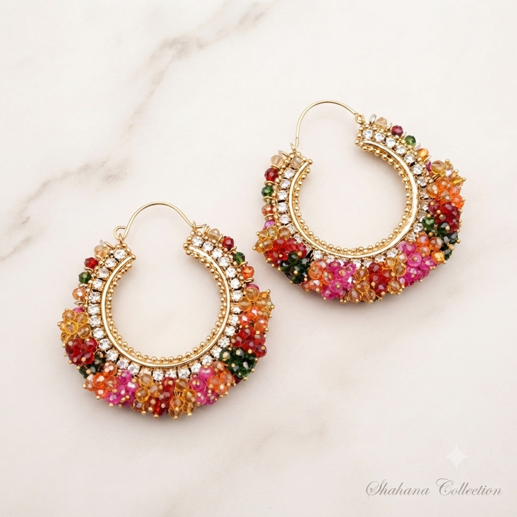 Rangoli Bloom Hoops