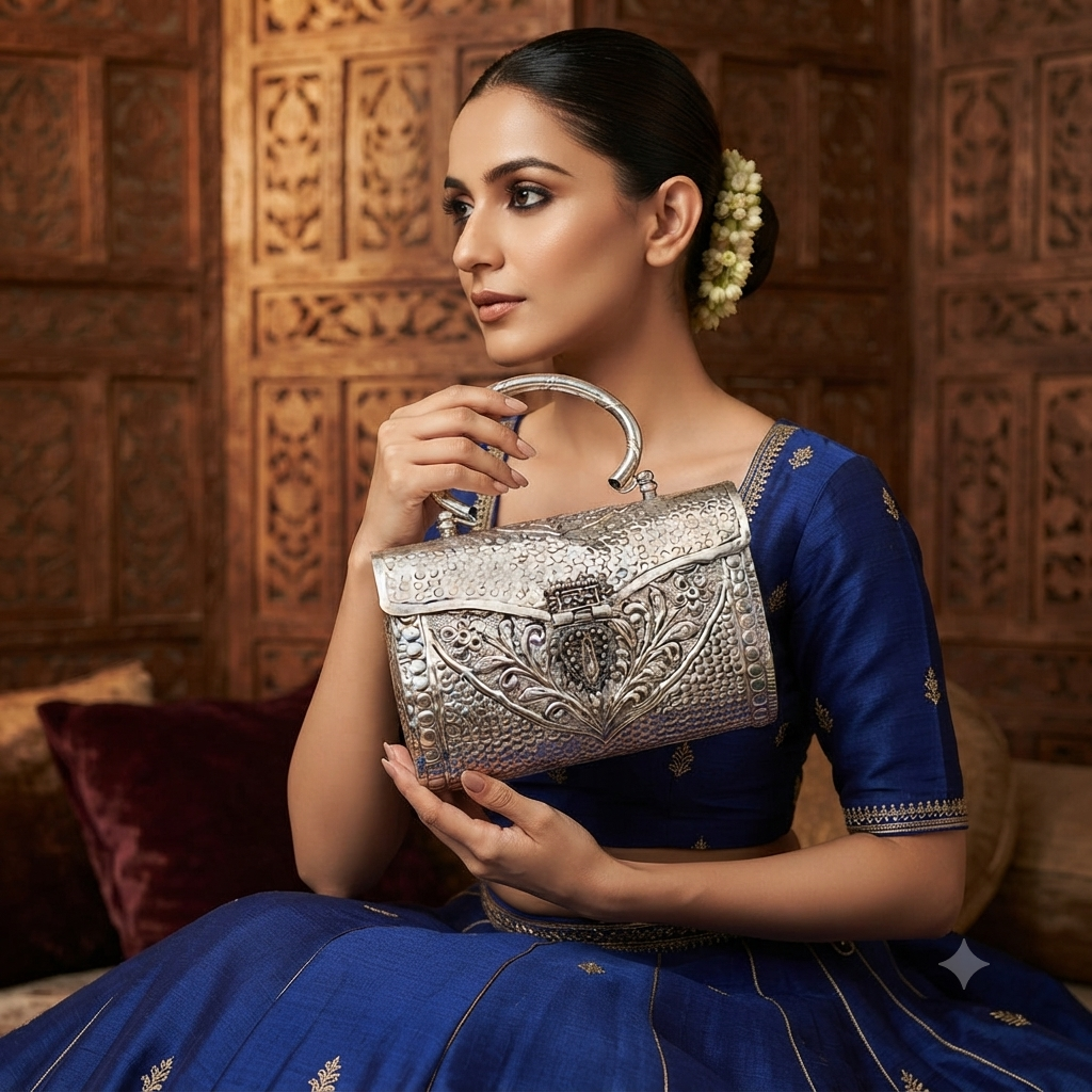 Silver Artisan Clutch