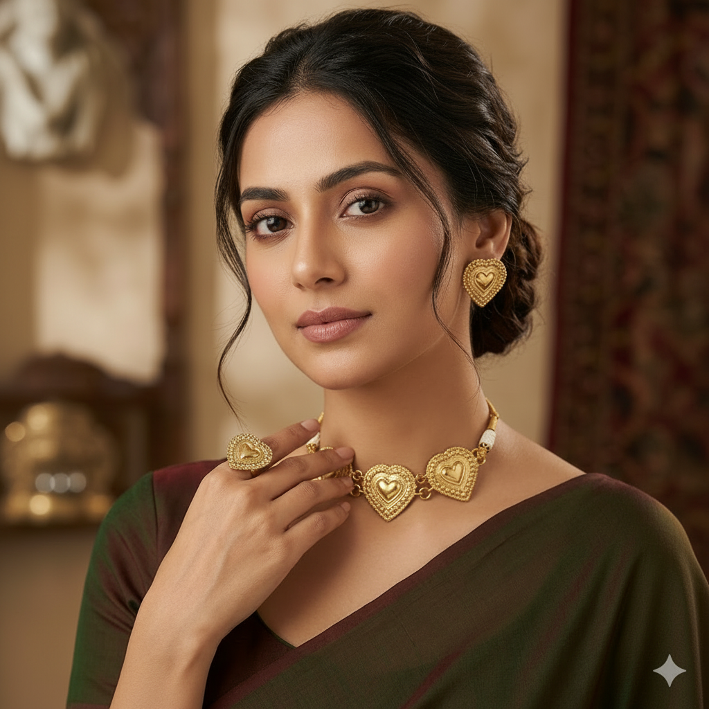 Heart of Gold Chokar set