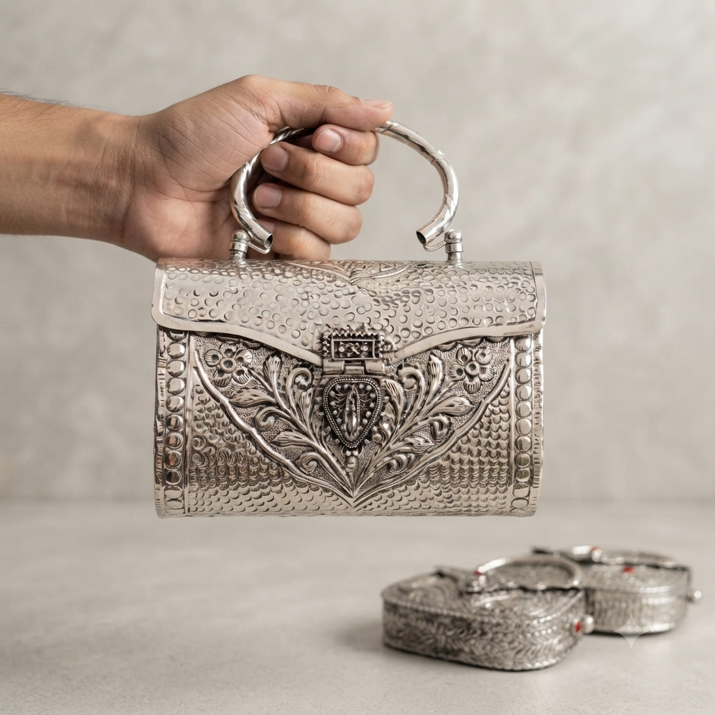 Silver Artisan Clutch